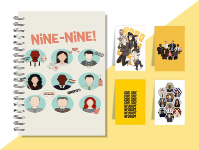 Macro BROOKLYN NINE NINE COLLECTION A5 Diary RULED 160 Pages(Multicolor, Pack of 5)