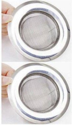 Blue Earth Kitchen Sink Stainless Steel Push Down Strainer(11 cm Set of 2)