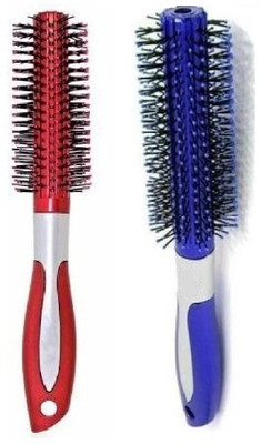 Alkaf Round Styling Hair Brush / Rolling Curling Comb Tool For Long & Short Hair Pack of 2