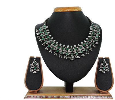 VATSALYA creation Alloy Black Silver Green Jewellery Set(Pack of 1)