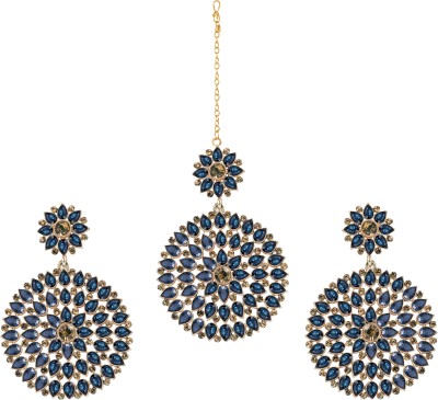 JFL - Jewellery for Less Copper Gold-plated Blue Jewellery Set(Pack of 1)