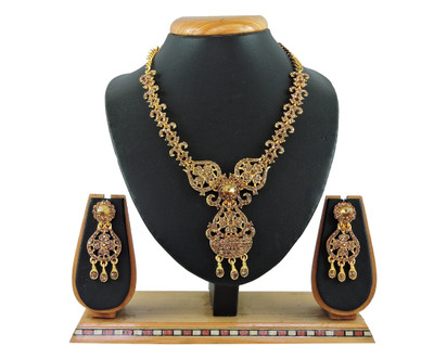 VATSALYA creation Alloy Gold-plated Gold Jewellery Set(Pack of 1)
