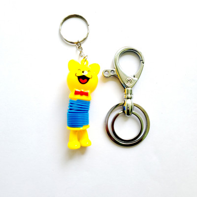 ShopTalk Spring Smiley & Metal Key Hook Pack Of 2 Key Chain