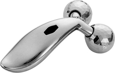 HVG TRADERS Manual Roller 3D Y Shape Massager 360 Rotate Full Body Massage For Face Lifting Wrinkle Remover Manual Roller 3D Y Shape Massager 360 Rotate Full Body Massage For Face Lifting Wrinkle Remover Massager(Silver)