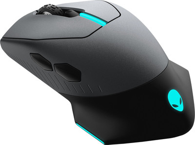 DELL NEW ALIENWARE AW610M Wireless Ambidextrous Optical  Gaming Mouse  with Bluetooth(2.4GHz Wireless, Dark Side of Moon)