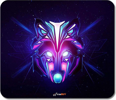 FirseBUY Designer Mouse pad, Cool Wolf Printed Non-Slip Skid Resistant Surface Rubber Mouse Mat for Home and Office Non Slip Base Mousepad(Multicolor)