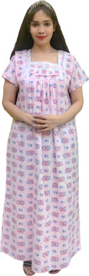 Aj collection Women Nighty(Multicolor)