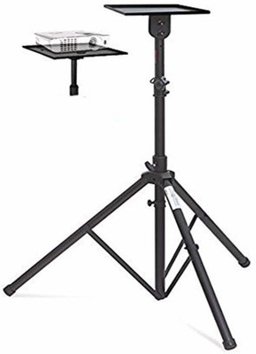 ZIOZY Projector Floor Stand 4ft to 6ft Adjustable from The Ground with Holding Tray Projector Stand(Maximum Load Capacity 30 kg)