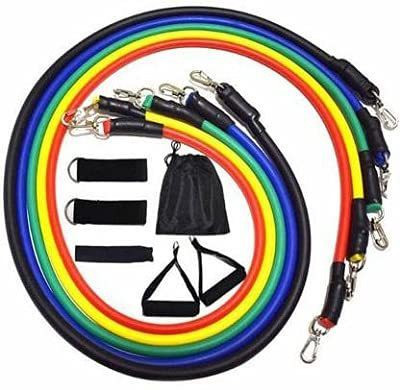 Bewitching 11 Pcs/Set Resistance Band Tube Home Gym Workout Exercise Training for Men & Women Resistance Tube(Multicolor)