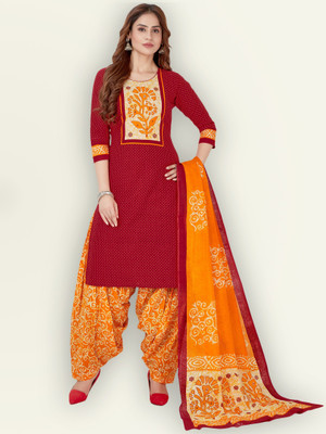 Jevi Prints Printed Kurta, Patiala & Dupatta Set