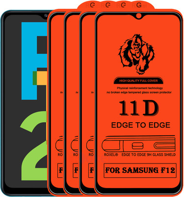 Roxel Edge To Edge Tempered Glass for Samsung F12(Pack of 4)