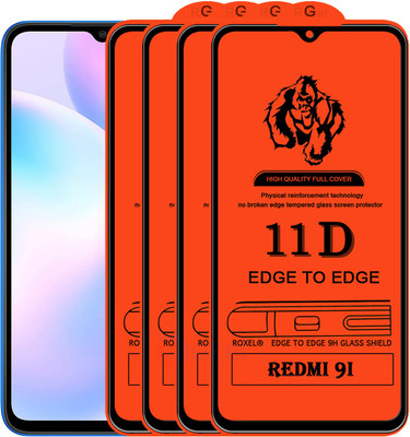 Roxel Edge To Edge Tempered Glass for Redmi 9I(Pack of 4)
