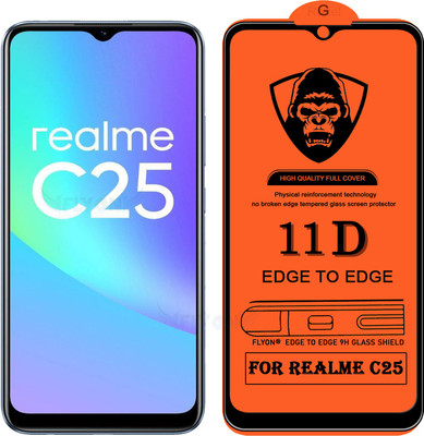 MaxR Edge To Edge Tempered Glass for Realme C25(Pack of 1)