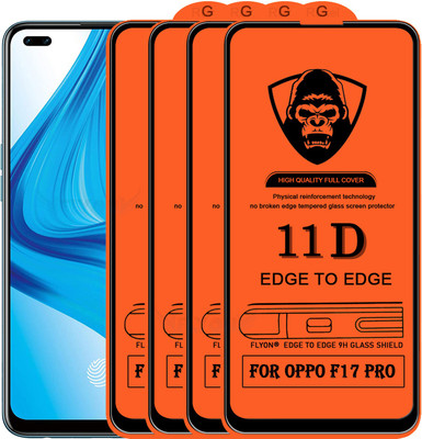 MaxR Edge To Edge Tempered Glass for Oppo F17 Pro(Pack of 4)