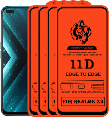 Roxel Edge To Edge Tempered Glass for Realme X3(Pack of 4)