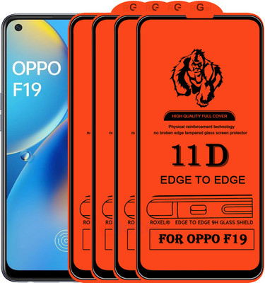 Roxel Edge To Edge Tempered Glass for Oppo F19(Pack of 4)