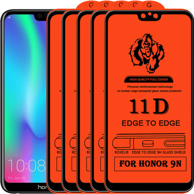 Roxel Edge To Edge Tempered Glass for Honor 9N(Pack of 5)
