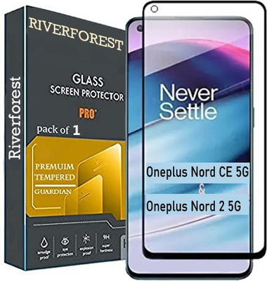 RiverForest Edge To Edge Tempered Glass for Oneplus Nord CE, Oneplus Nord 2(Pack of 1)