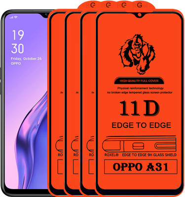 Roxel Edge To Edge Tempered Glass for Oppo A31 2020(Pack of 4)
