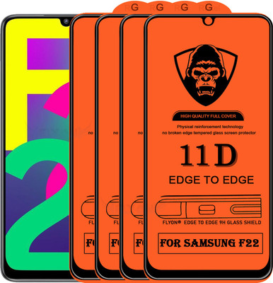 MaxR Edge To Edge Tempered Glass for Samsung F22(Pack of 4)