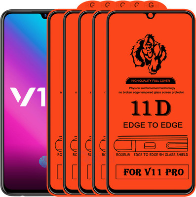 Roxel Edge To Edge Tempered Glass for Vivo V11 Pro(Pack of 5)