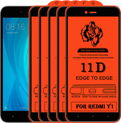 Roxel Edge To Edge Tempered Glass for Mi Redmi Y1(Pack of 5)