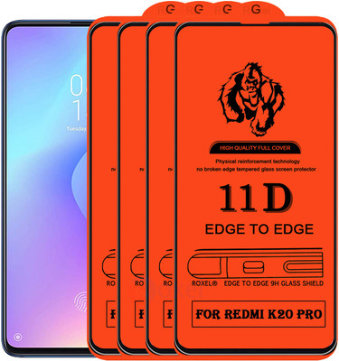 Roxel Edge To Edge Tempered Glass for Mi K20 Pro(Pack of 4)
