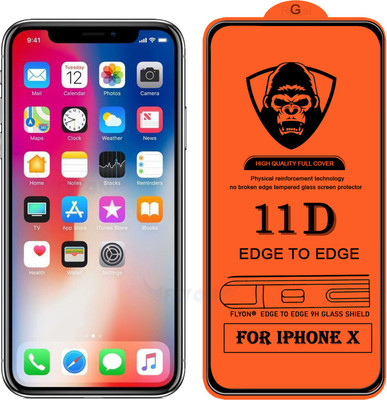 MaxR Edge To Edge Tempered Glass for Apple iPhone X(Pack of 1)