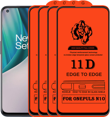 Roxel Edge To Edge Tempered Glass for Oneplus N10(Pack of 4)