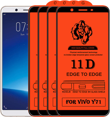Roxel Edge To Edge Tempered Glass for VIVO Y71(Pack of 4)