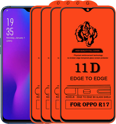 Roxel Edge To Edge Tempered Glass for Oppo R17(Pack of 4)