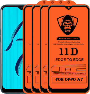 MaxR Edge To Edge Tempered Glass for Oppo A7(Pack of 4)