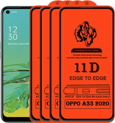 Roxel Edge To Edge Tempered Glass for Oppo A33 2020(Pack of 4)