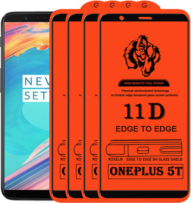 Roxel Edge To Edge Tempered Glass for OnePlus 5T(Pack of 4)