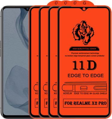 Roxel Edge To Edge Tempered Glass for Realme X2 Pro(Pack of 4)