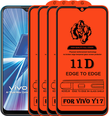 Roxel Edge To Edge Tempered Glass for Vivo Y17(Pack of 4)