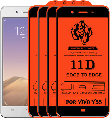 Roxel Edge To Edge Tempered Glass for VIVO Y55(Pack of 4)