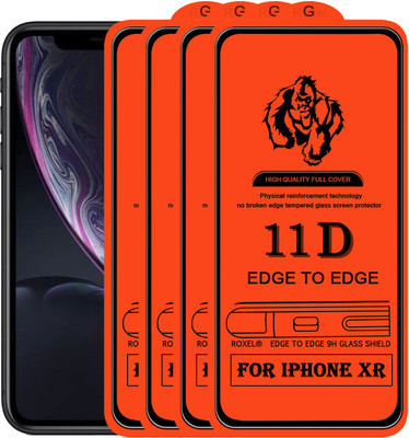 Roxel Edge To Edge Tempered Glass for Apple iPhone XR(Pack of 4)