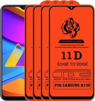 Roxel Edge To Edge Tempered Glass for Samsung M10S(Pack of 4)