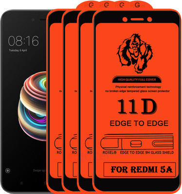 Roxel Edge To Edge Tempered Glass for Mi Redmi 5A(Pack of 4)