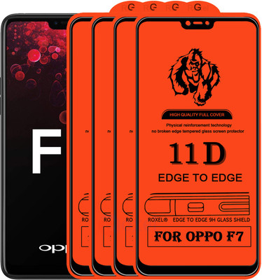 Roxel Edge To Edge Tempered Glass for OPPO F7(Pack of 4)