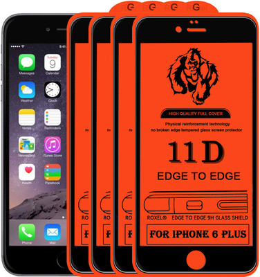 Roxel Edge To Edge Tempered Glass for Apple iPhone 6 Plus(Pack of 4)
