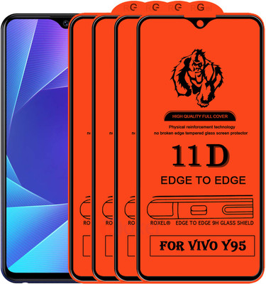 Roxel Edge To Edge Tempered Glass for Vivo Y95(Pack of 4)