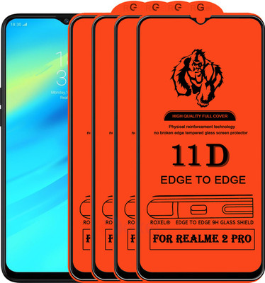 Roxel Edge To Edge Tempered Glass for Realme 2 Pro(Pack of 4)