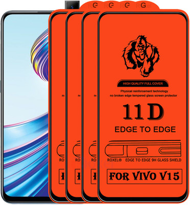 Roxel Edge To Edge Tempered Glass for Vivo V15(Pack of 4)