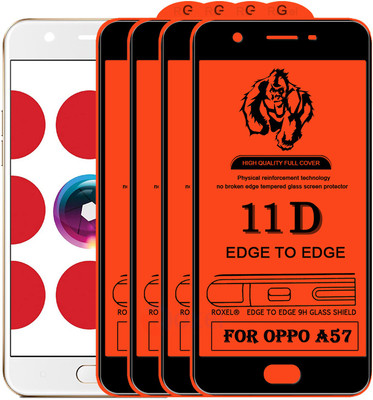 Roxel Edge To Edge Tempered Glass for Oppo A57(Pack of 4)
