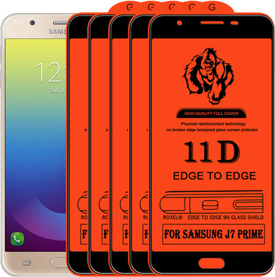 Roxel Edge To Edge Tempered Glass for Samsung Galaxy J7 Prime(Pack of 5)