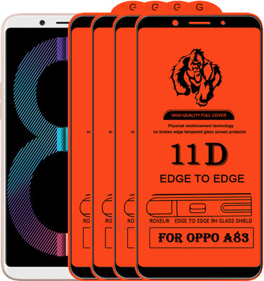 Roxel Edge To Edge Tempered Glass for Oppo A83(Pack of 4)