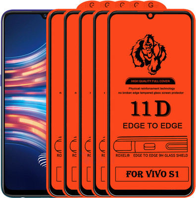 Roxel Edge To Edge Tempered Glass for Vivo S1(Pack of 5)