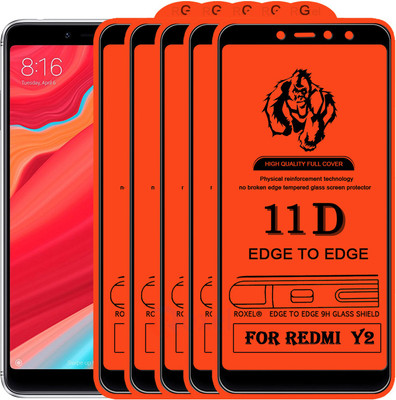 Roxel Edge To Edge Tempered Glass for Mi Redmi Y2(Pack of 5)